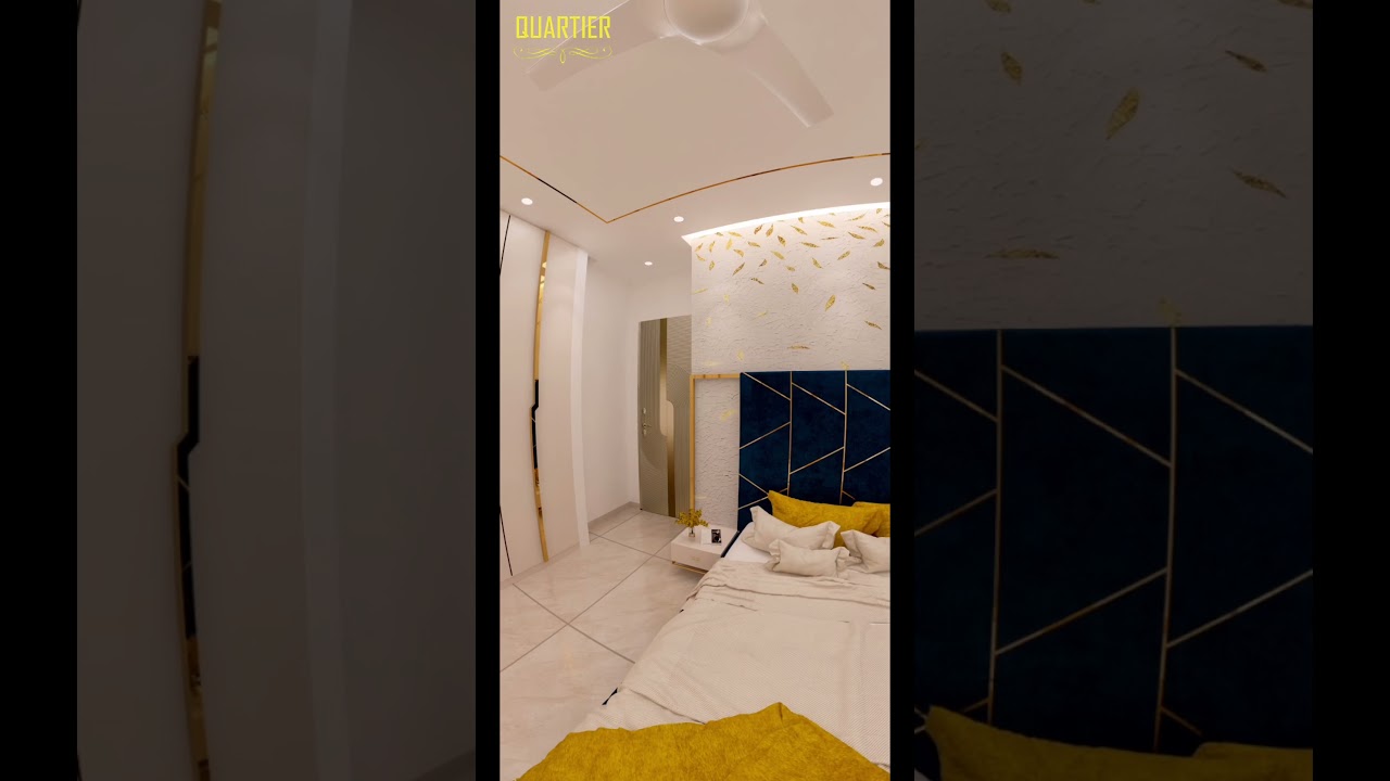 Lotus Boulevard , sector 100, Noida. Master-bedroom Interior , Powered by :- Quartier Studio