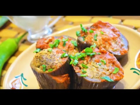 Видео рецепт Баклажаны, фаршированные мясом, в мультиварке