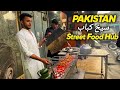 Pakistan's Most Famous Street Food Hub | City Walking Tour In Street Food | Mouth Watering Taste 