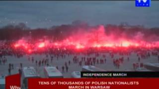 Tens of thousands of Polish nationalists march in Warsaw