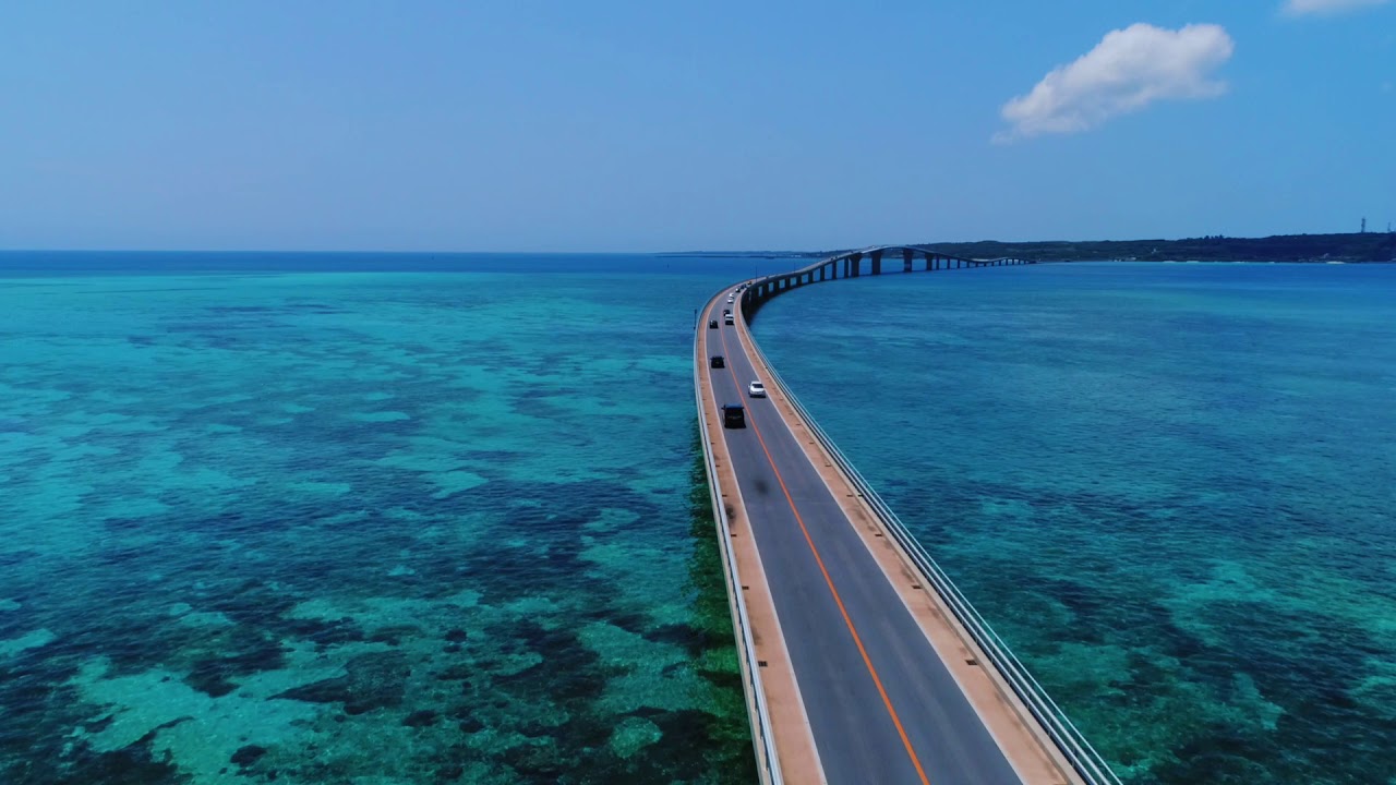 宮古島空撮 伊良部大橋 - YouTube