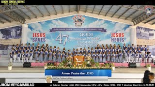 Video thumbnail of "Amen, Praise the LORD | JMCIM Meycauayan Bulacan Children's Choir | May 22, 2022"