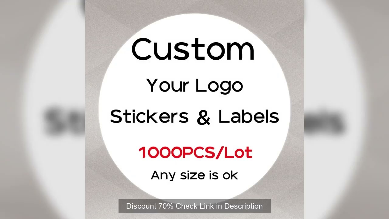1000 PCS Custom Stickers Customize Logo Label Sticker Personalized Stickers Packaging Labels Design