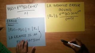 La Grange Error Bound- In Five Minutes