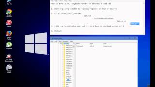 How to fix ps2 keyboard in windows 8 and windows 10 , anyone can do it by following the video