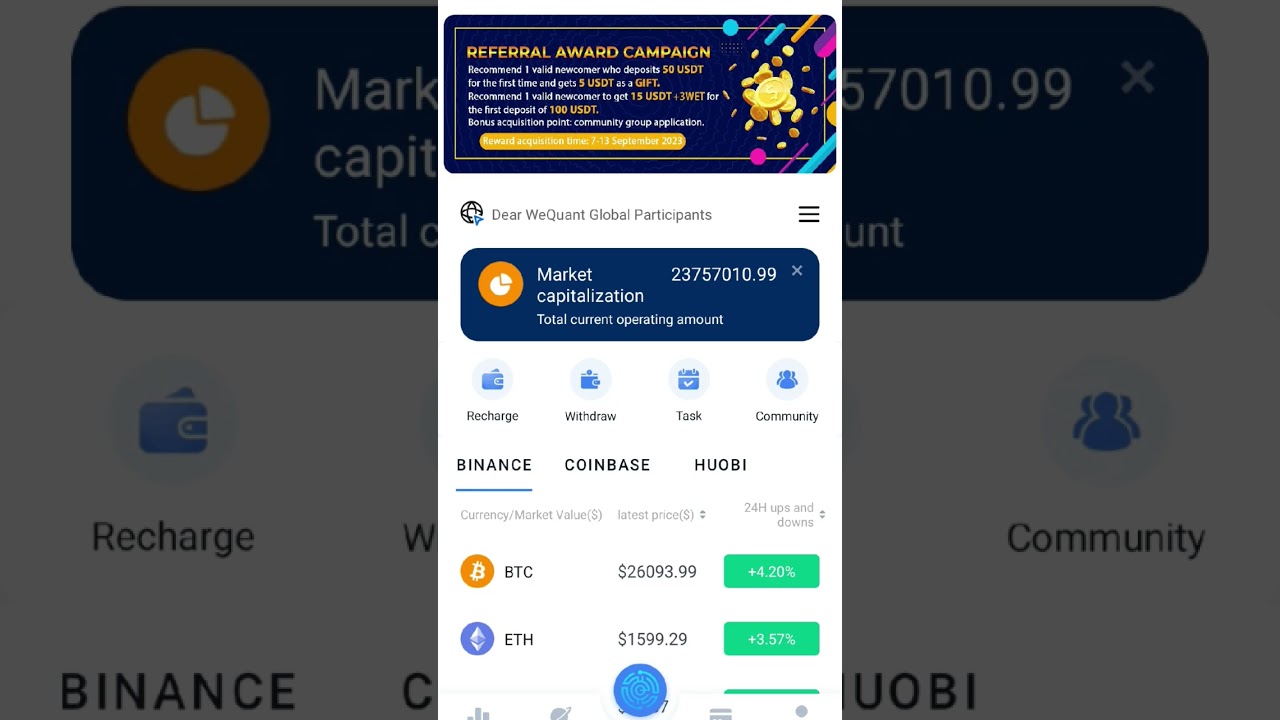 WE QUANT best earning app Dollars Mining ⛏️