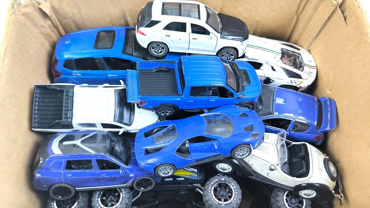Box Full of Model Cars -Mazda Mx5, Koenigesgg Jesko, Lamborghini Scv12, Byd Yang Wang U8, Toyota Car