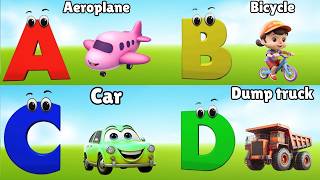 Vehicles Alphabet Song for kids | Vehicle ABC Song | Phonics for Kids | Alphabet Letters, Baby