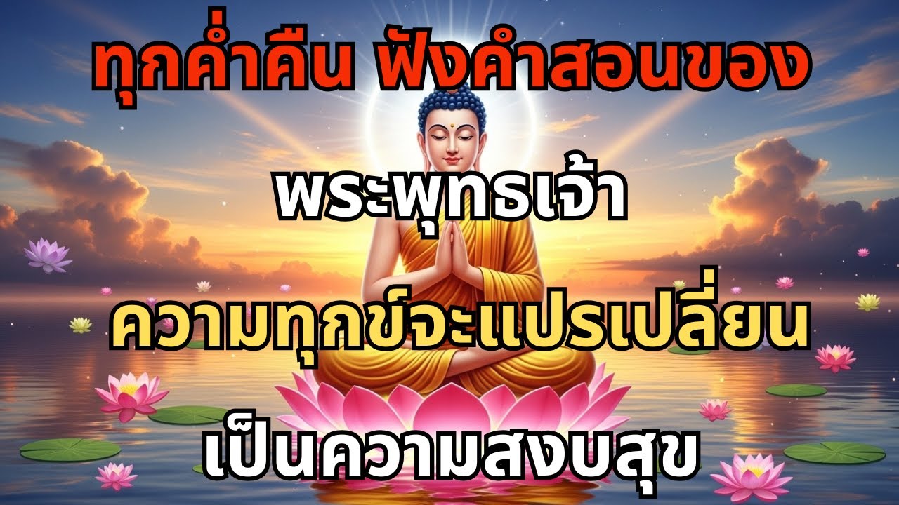 ฟังคำสอนของพระพุทธเจ้าในทุกคืน – ชำระล้างความทุกข์และความหม่นหมอง ให้แปรเปลี่ยนเป็นความสงบสุข