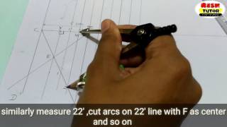 Constructing hyperbola using eccentricity method