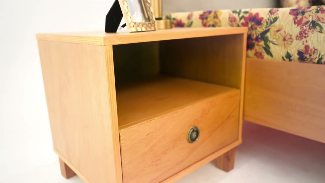 Carlo King Size Bed With 2 Side Table