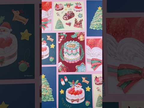 🎄🎂크리스마스 케이크 <strong>엽서</strong> 5종 <strong>판매</strong> 개시 #호얀문구점 #smallbusiness #christmas