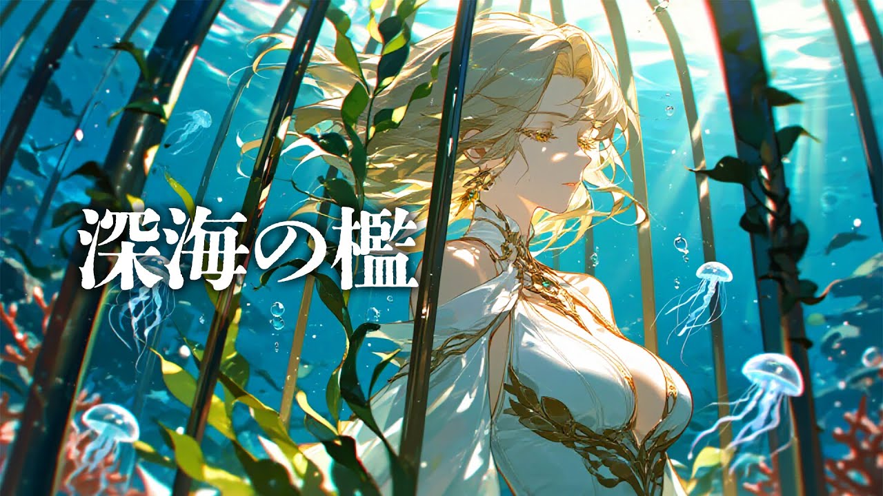 【作業用BGM】深海の檻 | ハープとピアノが奏でる幻想の水中世界 | Deep Sea Cage | Fantasy Underwater World with Harp & Piano