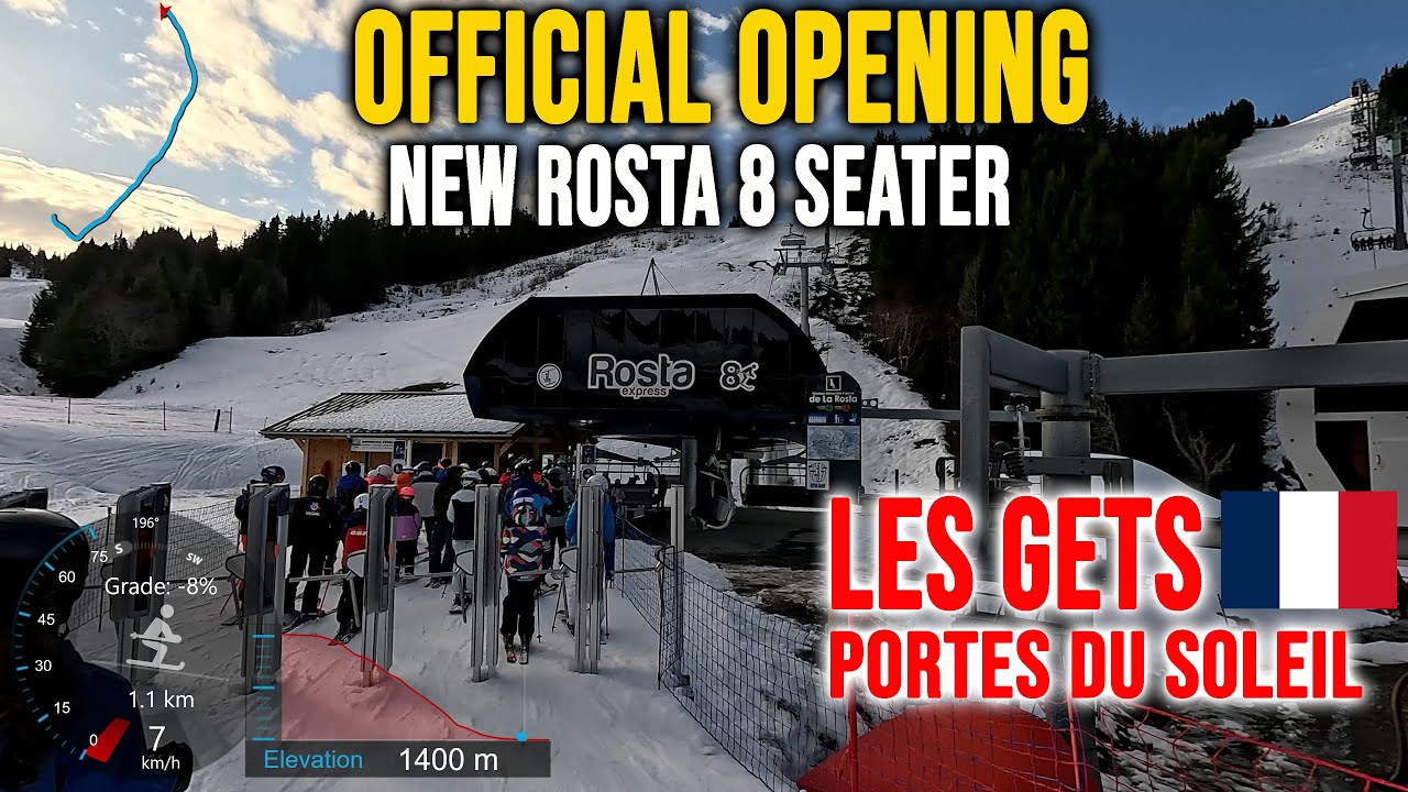 [4K] Skiing Les Gets, Official Opening - New Rosta 8 Seater, Portes du Soleil France, GoPro HERO13