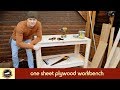 Solid workbench from 1 sheet of plywood | Cheap and Easy to Build! | #1