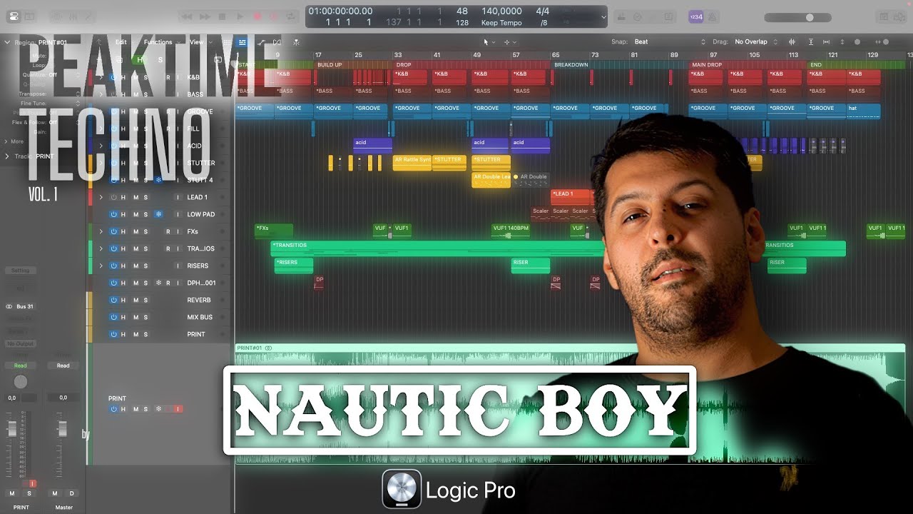 Peaktime Techno Vol 1 for Logic Pro 11 by Nautic Boy