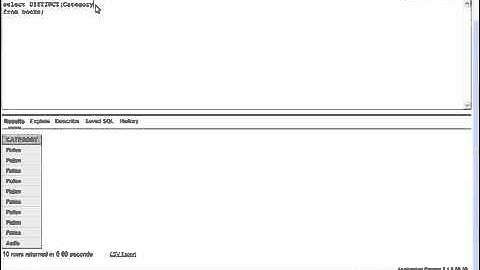 18 SQL with Oracle 10g XE   Using the DISTINCT Function
