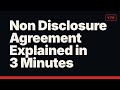 Non Disclosure Agreement Explained in 3 Minutes