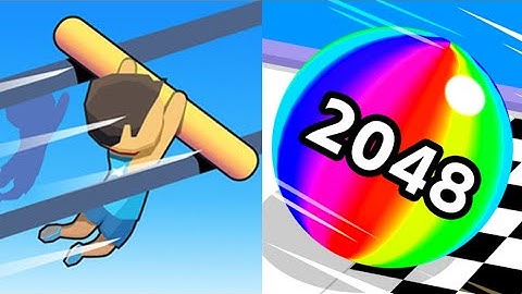 Satisfying Tiktok Mobile Games: Roof Rails, Ball Run 2048