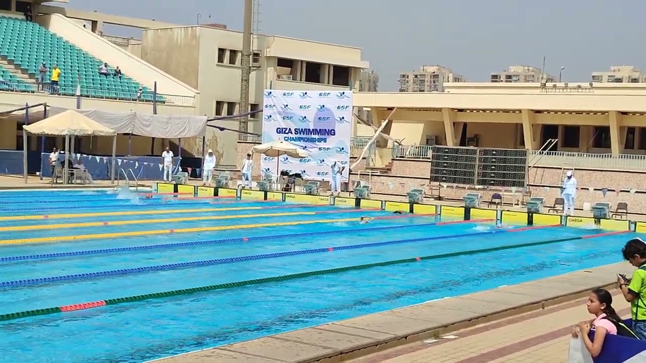 سباق 100 متر حره لمواليد 2010 في بطوله الجيزه 30/8/2022