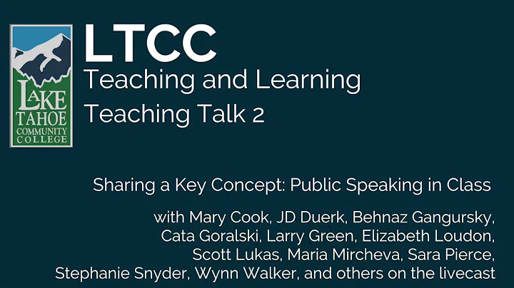 Teaching Talk 2: Sharing a Key Concept: Public Spe...