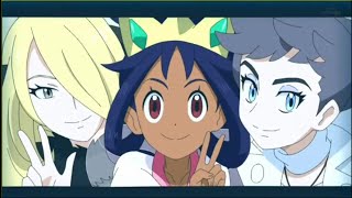 Iris Takes Selfie With Cynthia and Daintha in Pokemon Master Journey