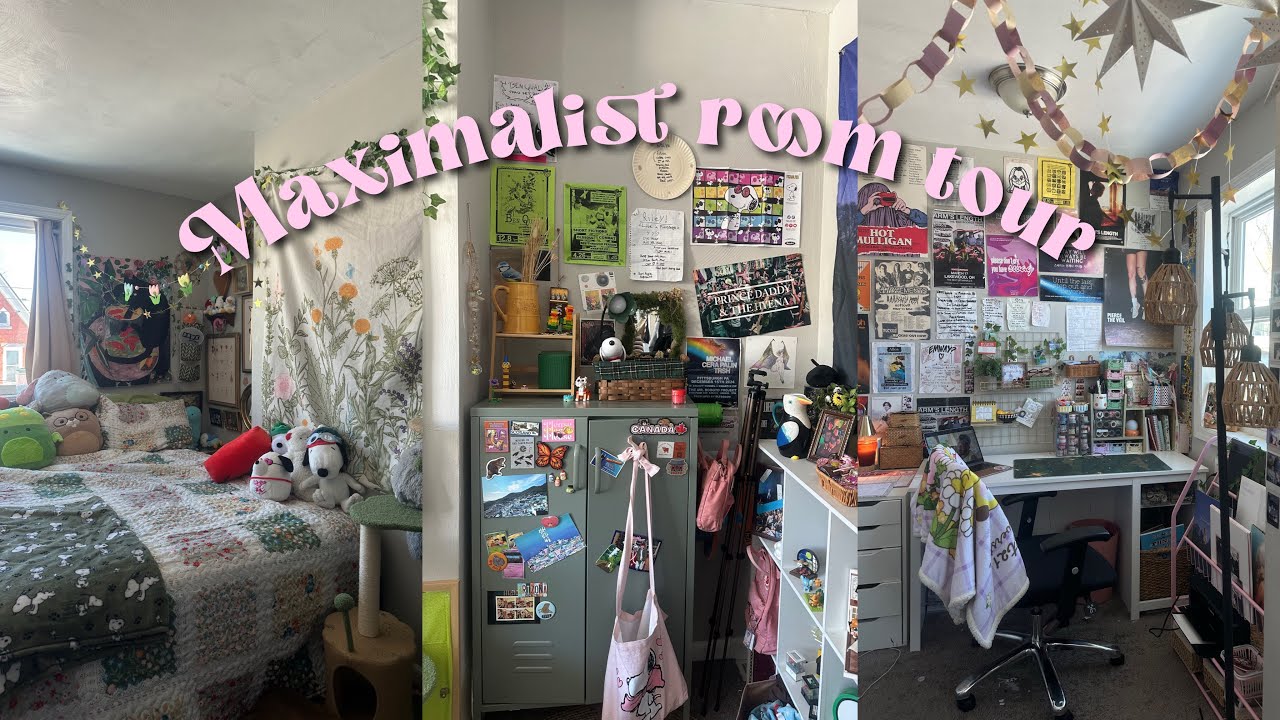maximalist room tour of a 25yr teenage girl
