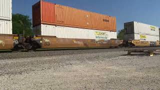 BNSF stack train southbound in Krum, Tx 6/18/22