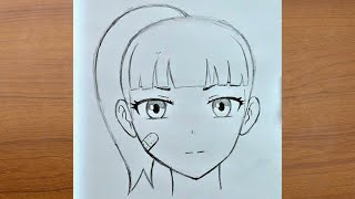 رسم انمي سهل | تعلم رسم فتاة انمي سهل خطوة بخطوة للمبتدئين | Draw Anime Girl