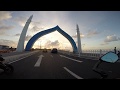 Gopro epic bridge riding from male to hulhule to hulhumale during sunrise