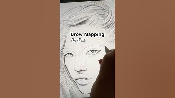 Brow mapping the perfect shape to practice stroke patterns✨ #microblading #pmutraining #browmapping