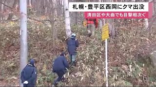 「のっそのっそと歩いていた」住宅街でジョギング中にクマ目撃…4日前から付近でも出没情報 札幌市豊平区 (21/11/05 12:20)