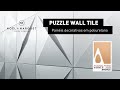 Painel decorativo em poliuretano Puzzle Wall Tile NMC