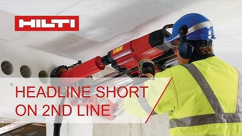 INTRODUCTION HILTI DD 200 G02 CORE DRILL