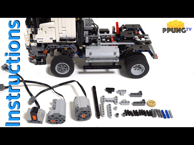 LEGO Technic 42043 RC MOD Instructions - model Mercedes-Benz Arocs 3245 by 뿡대디 - YouTube