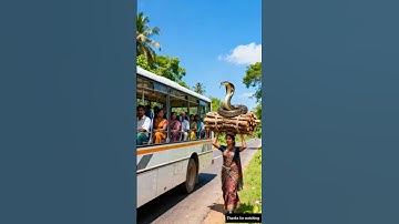 Lion rescues all bus passengers from a big snake 🦁😥 #shorts #ai