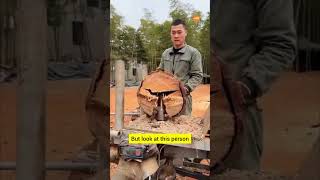 Genius Chinese Man Creates Fast Wood Cutting Machine
