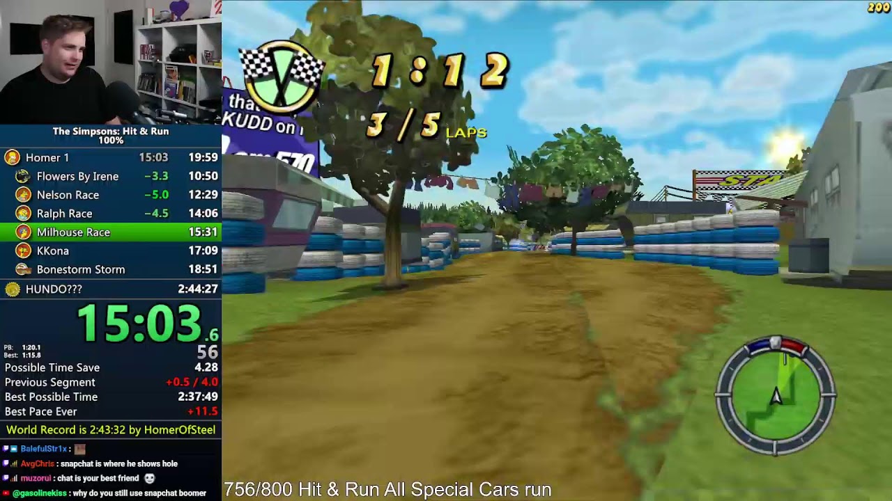 Simpsons: Hit & Run 100% Speedruns for world record