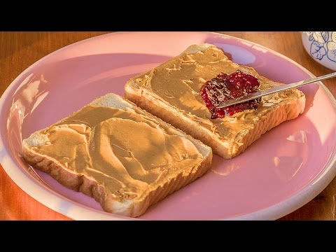 Видео рецепт Сэндвич с арахисовым маслом и джемом
