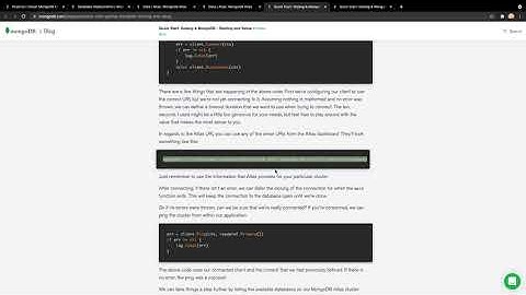 Golang Code - Connection with MongoDB Atlas