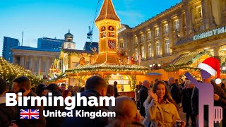 Birmingham, UK 🇬🇧 4K Christmas Walking Tour