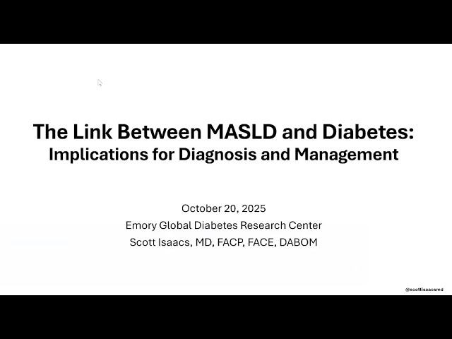 Dr. Scott Isaacs presents MASLD overview and treatment strategies