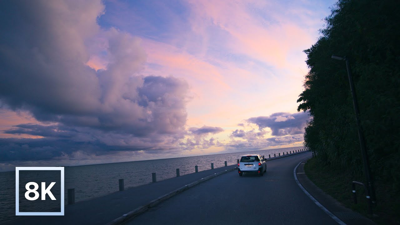 Sunset Drive through Naha, Okinawa / 8K 60fps HDR / Relaxing Lofi Beats