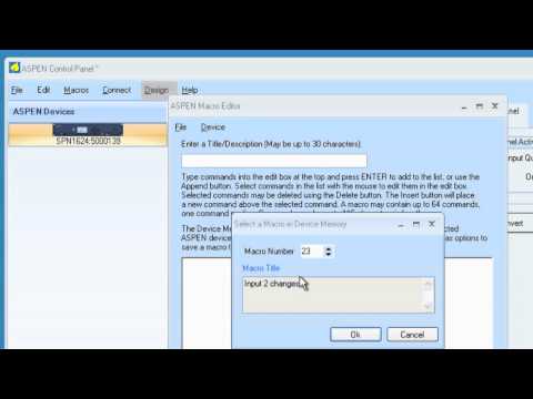 Aspen Tutorial #8: Macro Programming part 3 for Lectrosonics Audio Processing
