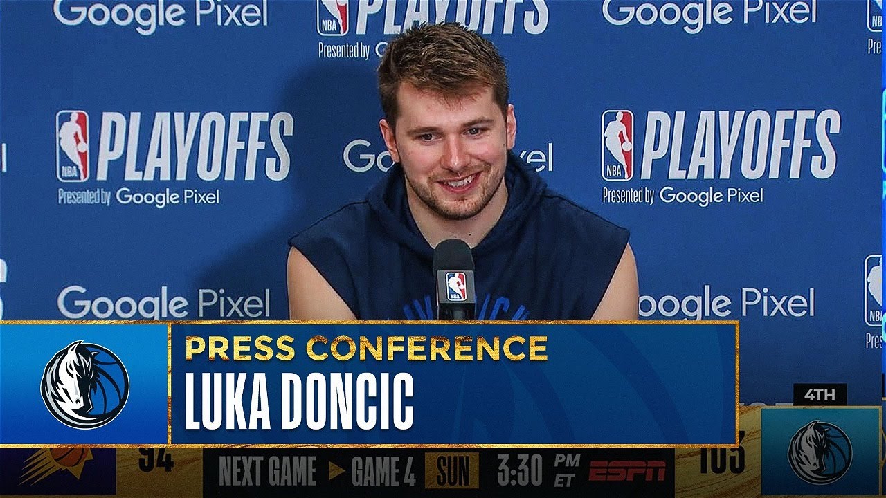 Luka Doncic Talks Game 3 Win Over Suns | Postgame Presser - YouTube