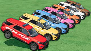 TRANSPORTING FLYING POLICE CARS ALL COLORS | FS 22 screenshot 2