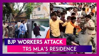 BJP Workers Arrested For Pelting Stones, Attacking TRS MLA’s House In Warangal, Telangana