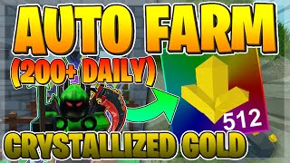  How to AUTO FARM Crystallized Gold in Roblox Skyblox... (200+ DAILY)