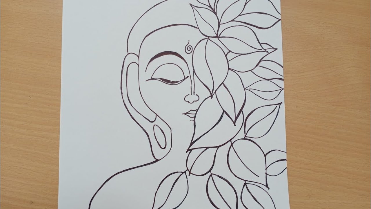 Draw LORD BUDDHA Step by Step pencil_drawinglord_buddha_drawinggod