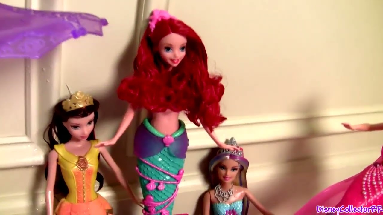 Color Changing Barbie Mermaid Lumina Color Magic Pearl Princess Disney Ariel Mermaids Water Show